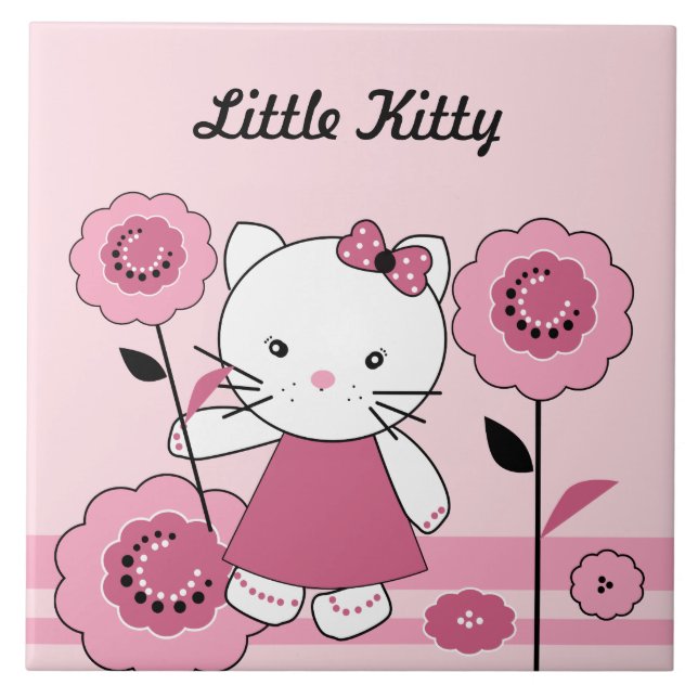 Little Kitty Ceramic Tile (Front)