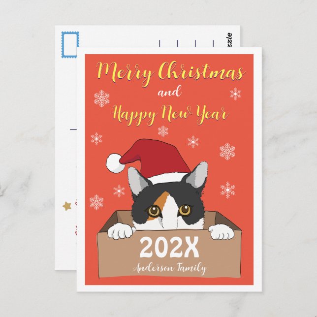 Little Kitty Christmas Postcard (Front/Back)