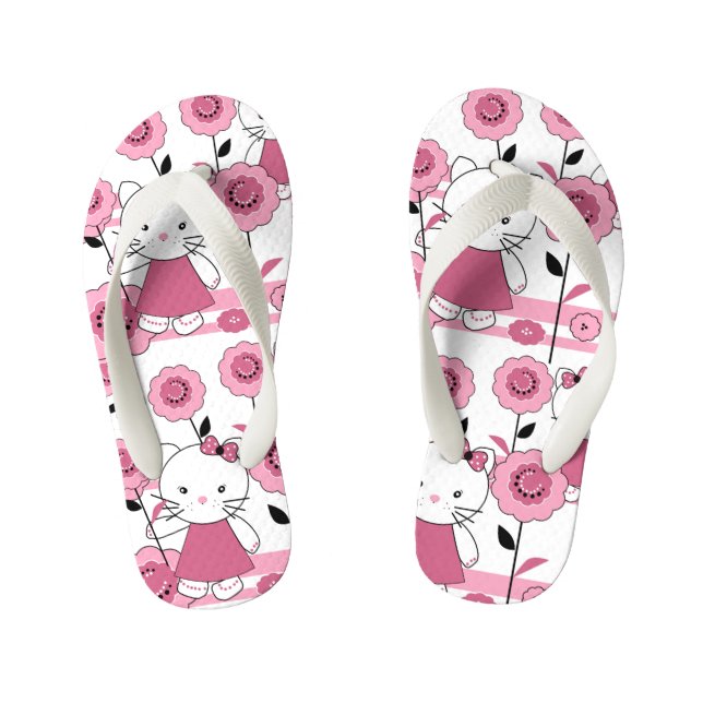 Little kitty kid's thongs (Footbed)