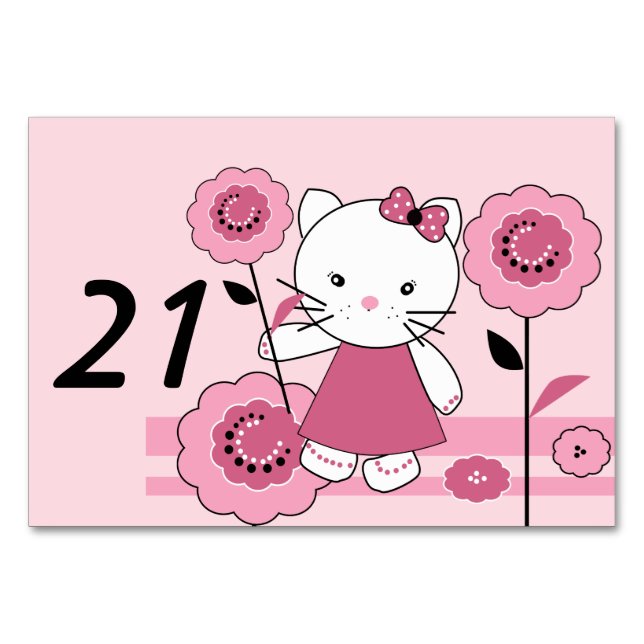Little Kitty Table Number (Front)