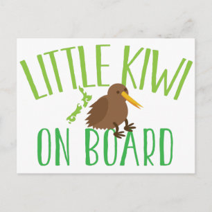 Little kiwi on board (Cute New Zealand maternity) Postcard