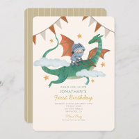 Little knight with Dragon First Birthday
