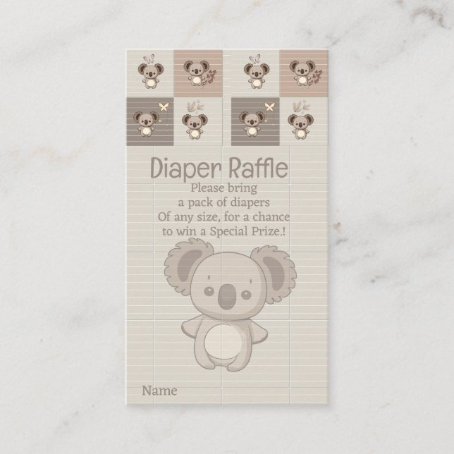 Little Koala Bliss Enclosure Card (Front)