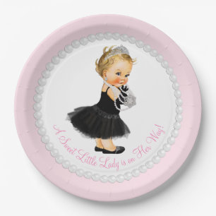 Little Lady Baby Shower Paper Plate