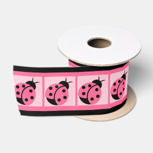 "Little Lady Bug" (banded) Satin Ribbon
