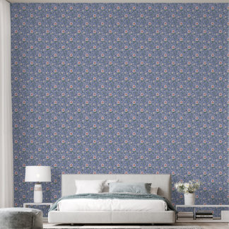 Little Lady Bugs and Flowers Pattern Wallpaper