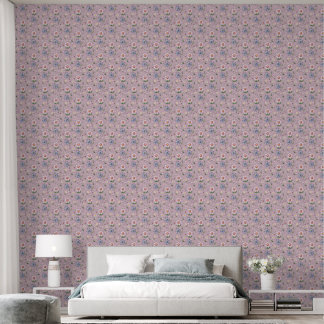 Little Lady Bugs and Flowers Pattern Wallpaper
