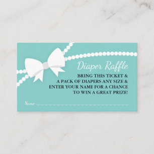 Little Lady Diaper Raffle Ticket Enclosure Card