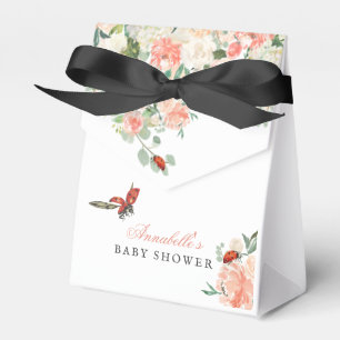 Little Lady Ladybug Roses Girl Baby Shower Favour Box