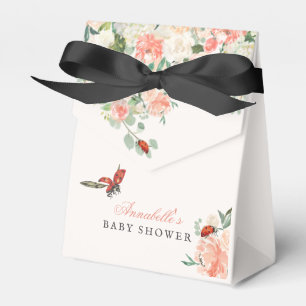 Little Lady Ladybug Roses Girl Baby Shower Favour Box