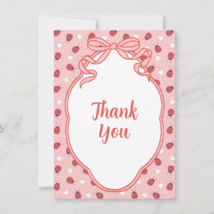 Little Lady on the Way Flat Thank You Card