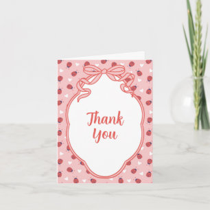 Little Lady on the Way Folded Thank You Card