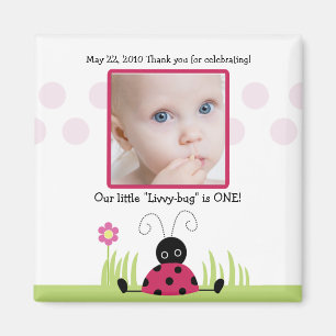 Little Ladybug Baby Shower / Birthday Favour Magne Magnet