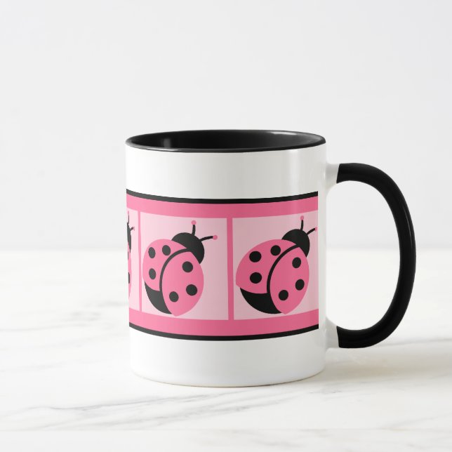 Little Ladybug Banded Coffee Mug (Right)