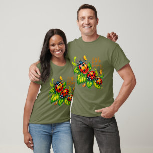 Little Ladybug Colourful Insect Design T-Shirt