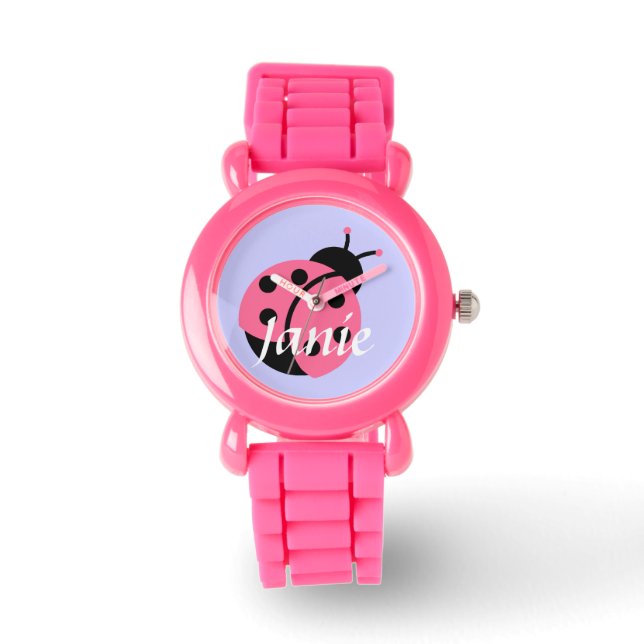 "Little Ladybug" Custom Girl's Watch (Front)