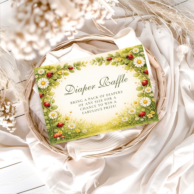 Little Ladybug Garden Diapper Raffle Enclosure Card (Creator Uploaded)