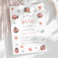 Little Ladybug Is On The Way Girl Baby Shower