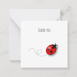 Little Ladybug Mini Thank You Note Card