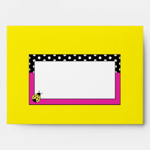 Little Ladybug Party - Flower Lined Envelope