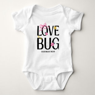 Little Ladybug Pink Girl Baby Shower  Bodysuit