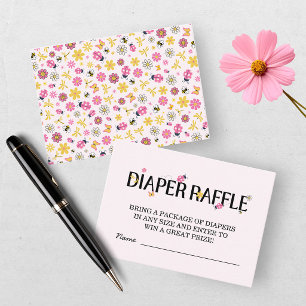 Little Ladybug Pink Girl Baby Shower Enclosure Card