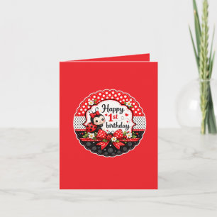Little Ladybug's 1st Birthday Party Card