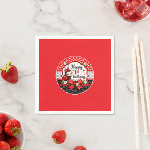Little Ladybug's 1st Birthday Party Napkin