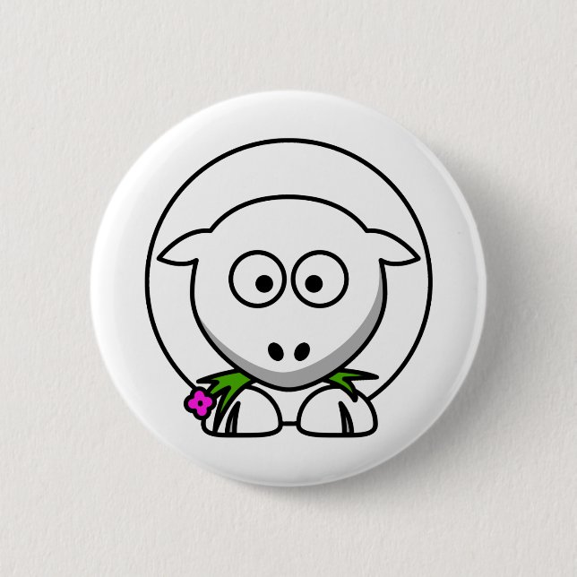 Little Lamb 6 Cm Round Badge (Front)
