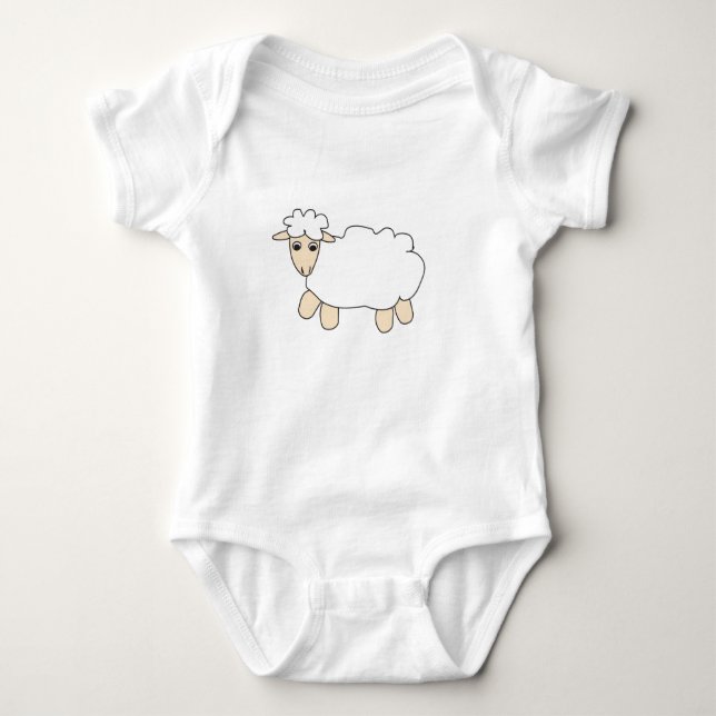 Little Lamb Baby Bodysuit (Front)