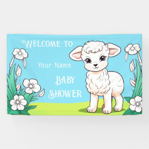 Little Lamb Baby Shower Banner