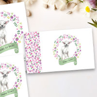 Little Lamb Baby Shower Diaper Raffle Floral