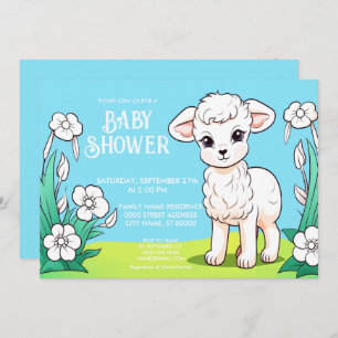 Little Lamb Baby Shower Invitation