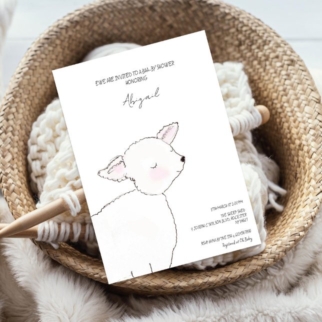 Little Lamb Baby Shower Invitation (Creator Uploaded)