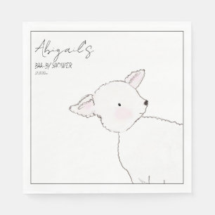 Little Lamb Baby Shower Napkin