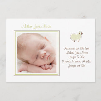 Little Lamb Birth Announcement