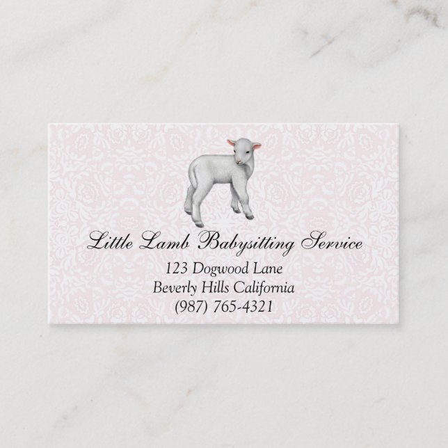 Little Lamb Child Care Business Cards (Front)