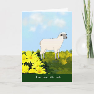Little Lamb Children's Baptism Card