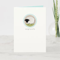 Little Lamb "Congr-a-a-ts" Greeting Card