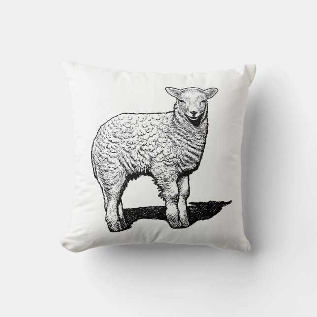 Little Lamb Cushion (Front)