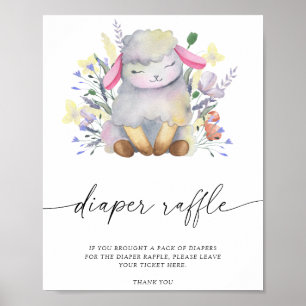 Little lamb - diaper raffle poster