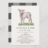 Little Lamb Drive-by Baby Shower Invitation