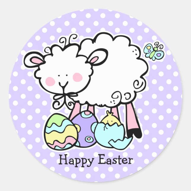 Little Lamb Easter Sticker (Front)