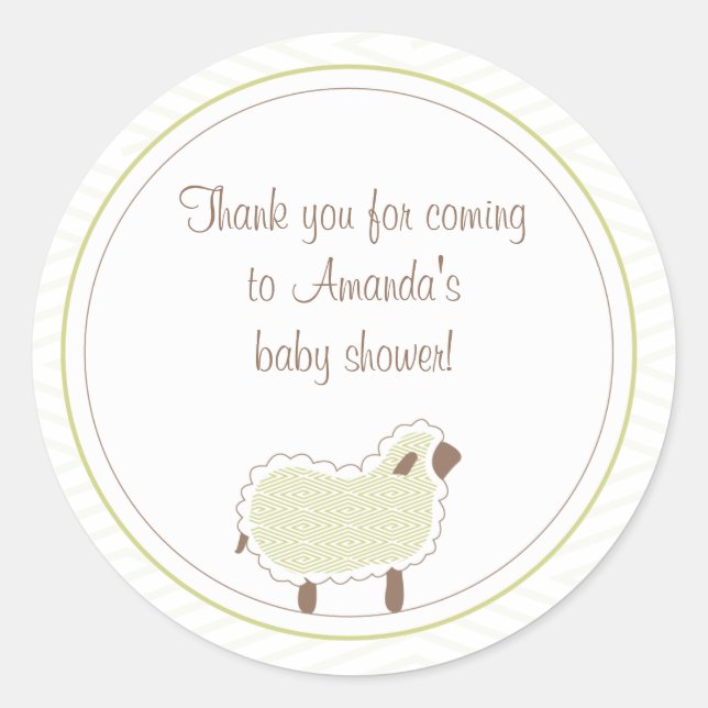 Little Lamb Favour Sticker (Front)