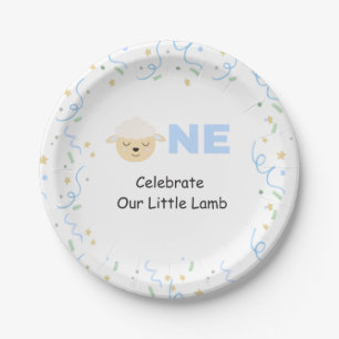 Little Lamb First Birthday Plate