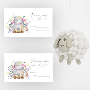 Little lamb - Guess how many candies game Enclosure Card