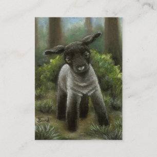 Little lamb in the woods ACEO prints Business Card