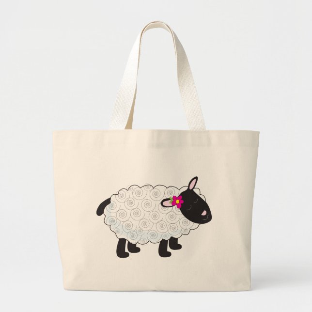 Little Lamb Large Tote Bag (Front)