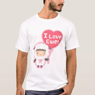 Little Lamb Loves Ewe,Cute Lamb Pun Humour T-Shirt