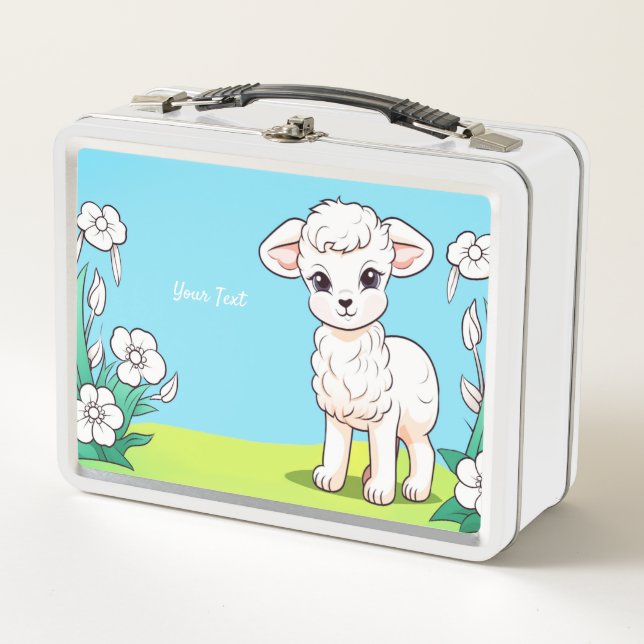 Little Lamb Metal Lunch Box (Front)